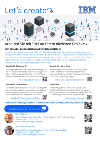 Vorschau Beilage IBM Deutschland GmbH